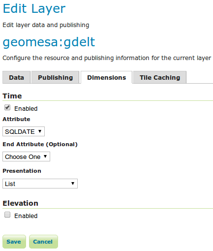 Enable Time for the Layer