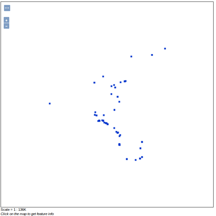 Figure of locations of Blobs